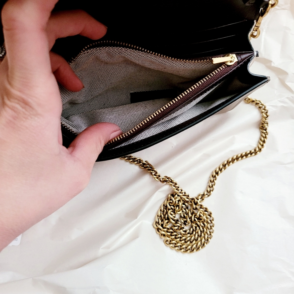 COACH  Riley Chain Clutch In Colorblock WALLET ON CHAIN - Picture 10 of 16